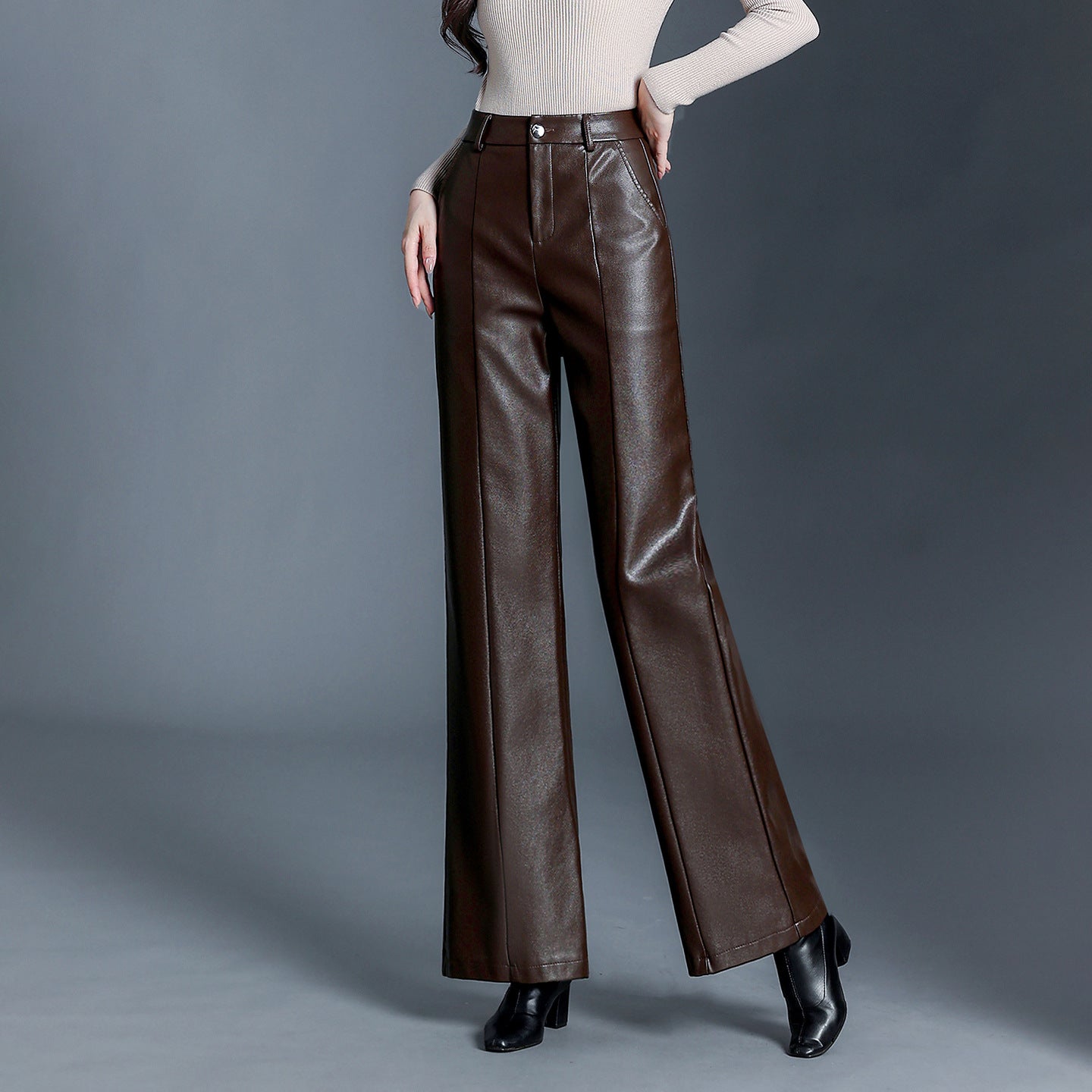 Long Leather Pants for Women