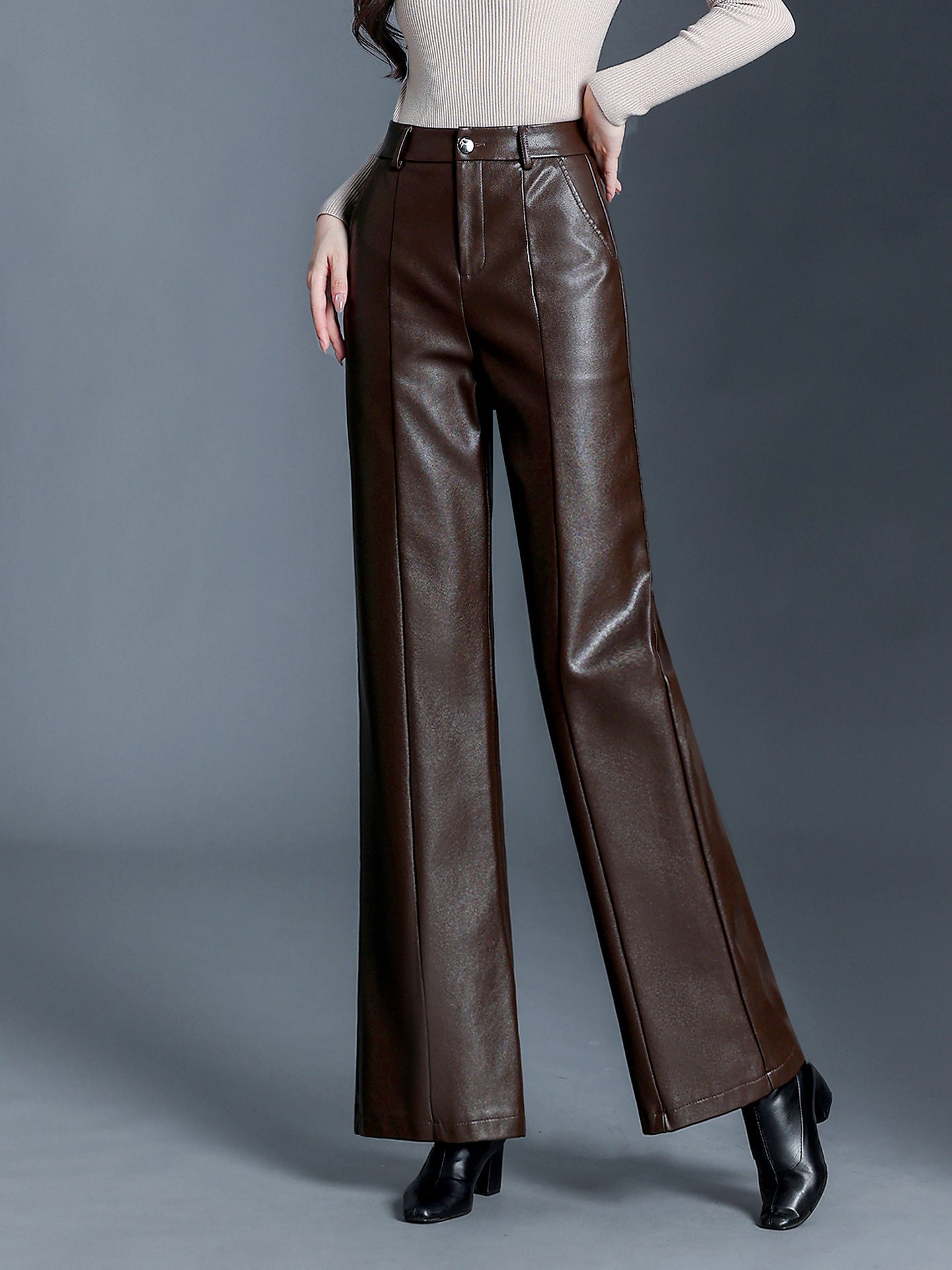 Long Leather Pants for Women