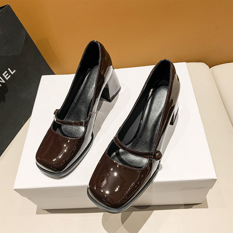 Leather High Heel Shoes for Women ( Black & Brown )