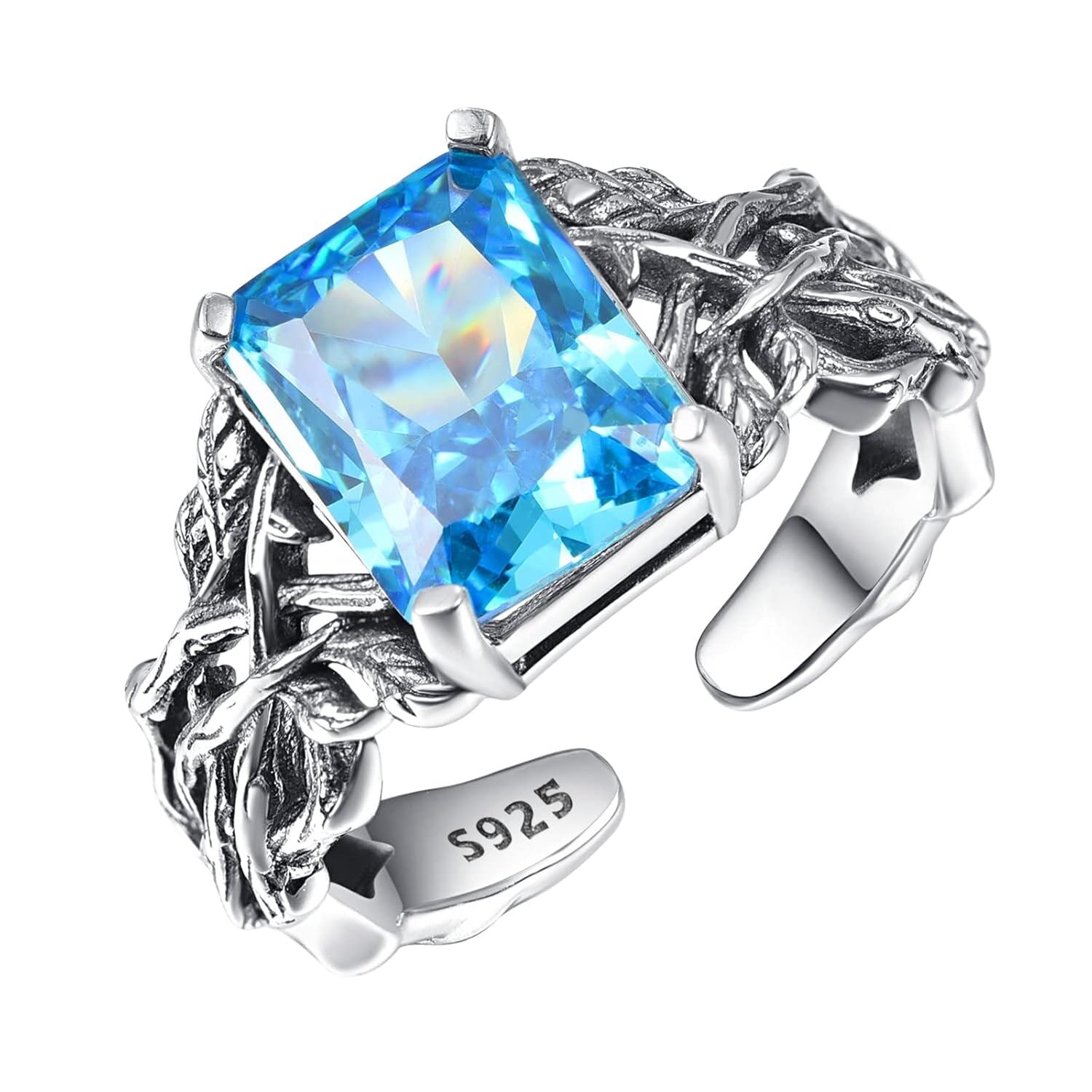 “Whispering Leaves” Adjustable Tree of Life Silver Ring