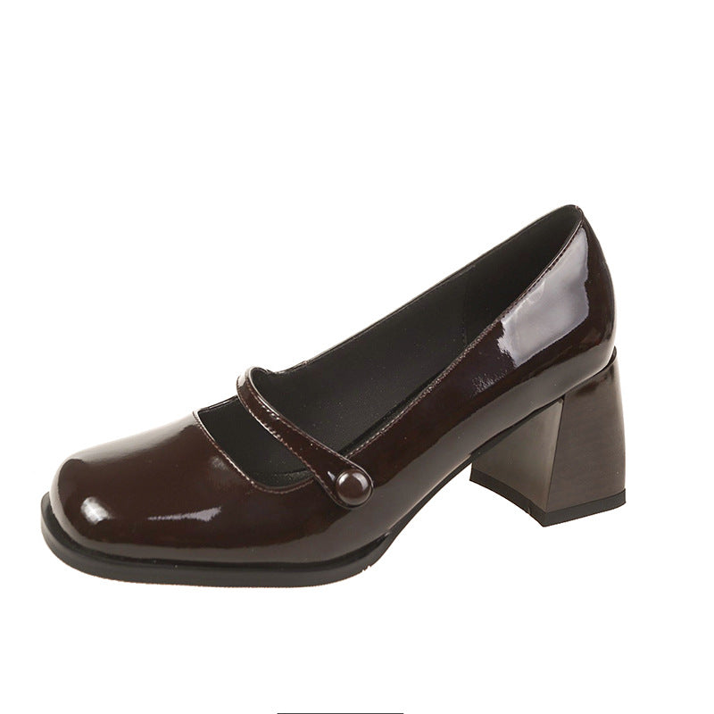 Leather High Heel Shoes for Women ( Black & Brown )