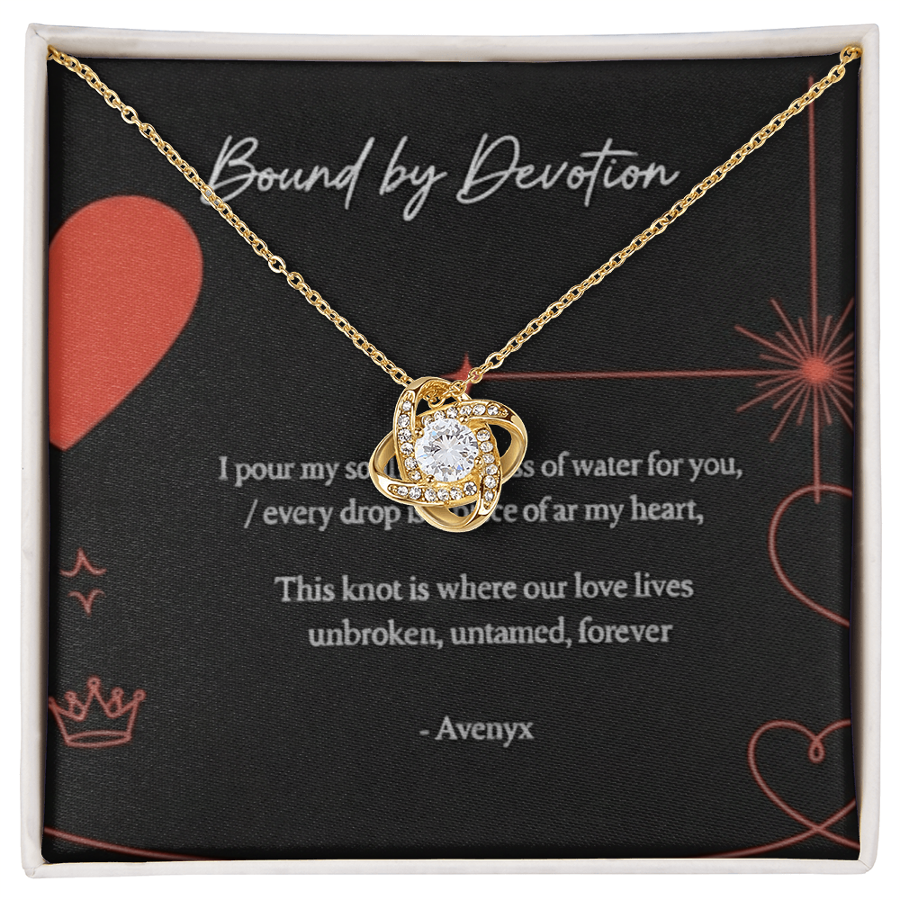 Love Knot Necklace "Bound by Devotion" ( Silver & Gold )