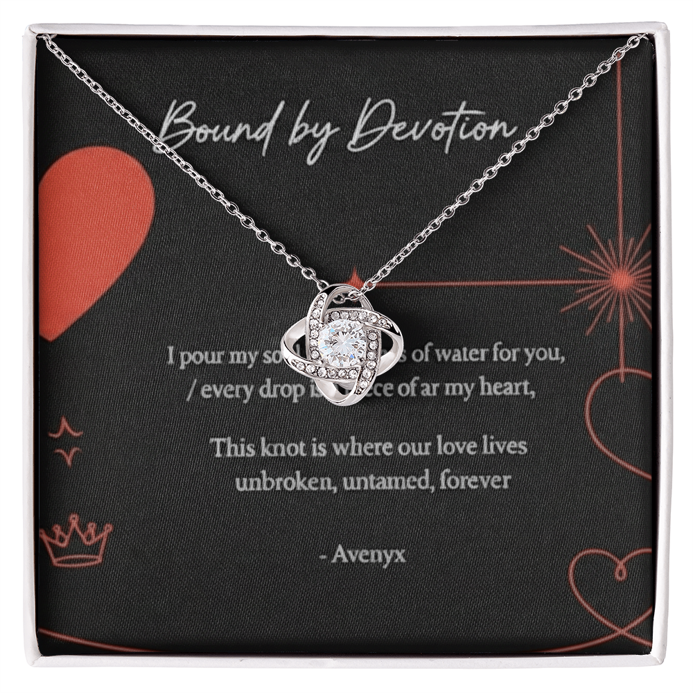 Love Knot Necklace "Bound by Devotion" ( Silver & Gold )
