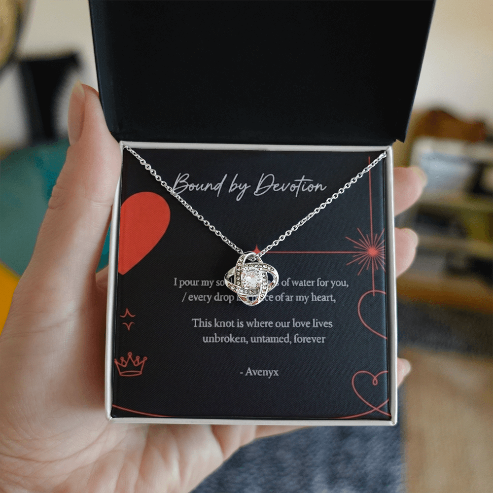 Love Knot Necklace "Bound by Devotion" ( Silver & Gold )