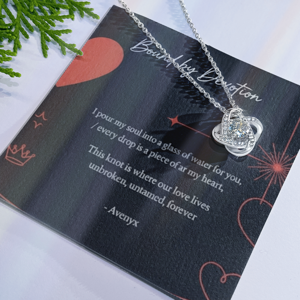Love Knot Necklace "Bound by Devotion" ( Silver & Gold )