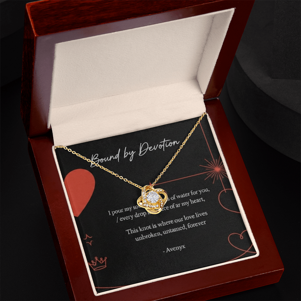 Love Knot Necklace "Bound by Devotion" ( Silver & Gold )