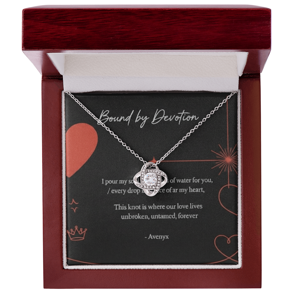 Love Knot Necklace "Bound by Devotion" ( Silver & Gold )
